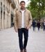 WINCHESTER BRANDON1 — Blouson zippé beige : confort naturel du pur coton et col montant-5