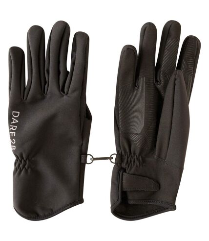 Dare 2B Unisex Adult Pertinent II Suede Trim Gloves (Black) - UTRG8691