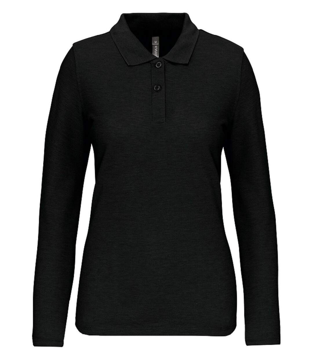 Polo manches longues - Femme - WK277 - noir