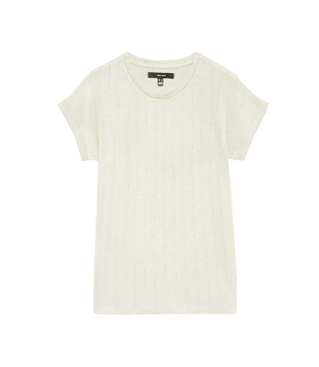 T-Shirt blanc femme vero moda brian-1