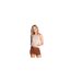 Womens/ladies Salvage Jersey Ribbed Shorts Bronze PJ Salvage-1