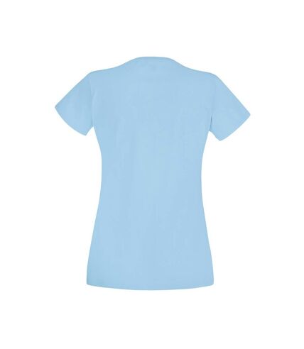 Fruit Of The Loom Ladies/Womens Lady-Fit Valueweight Short Sleeve T-Shirt (Sky Blue) - UTBC1354