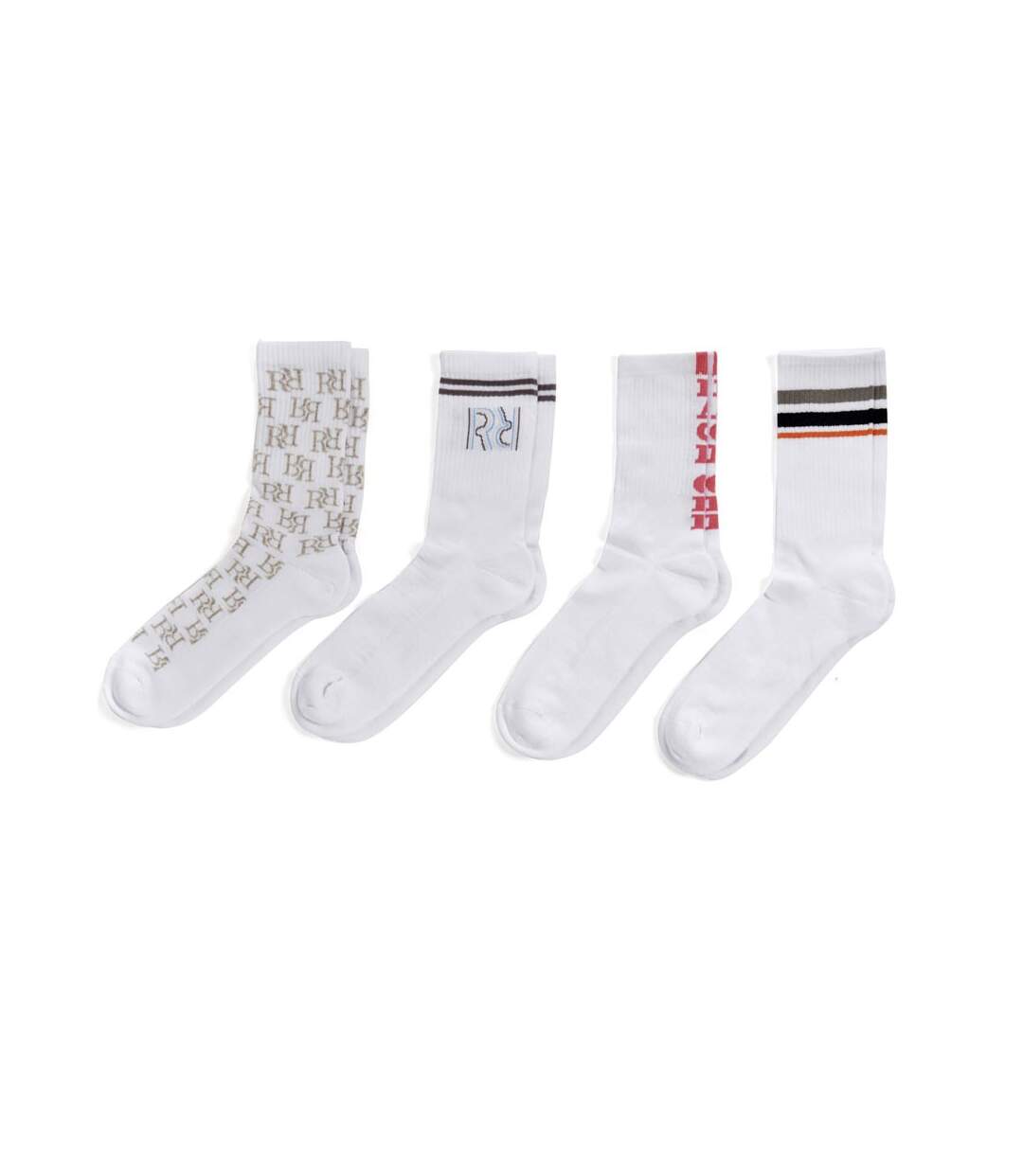 Lot de 4 paires de chaussettes sport Ruban Rouge