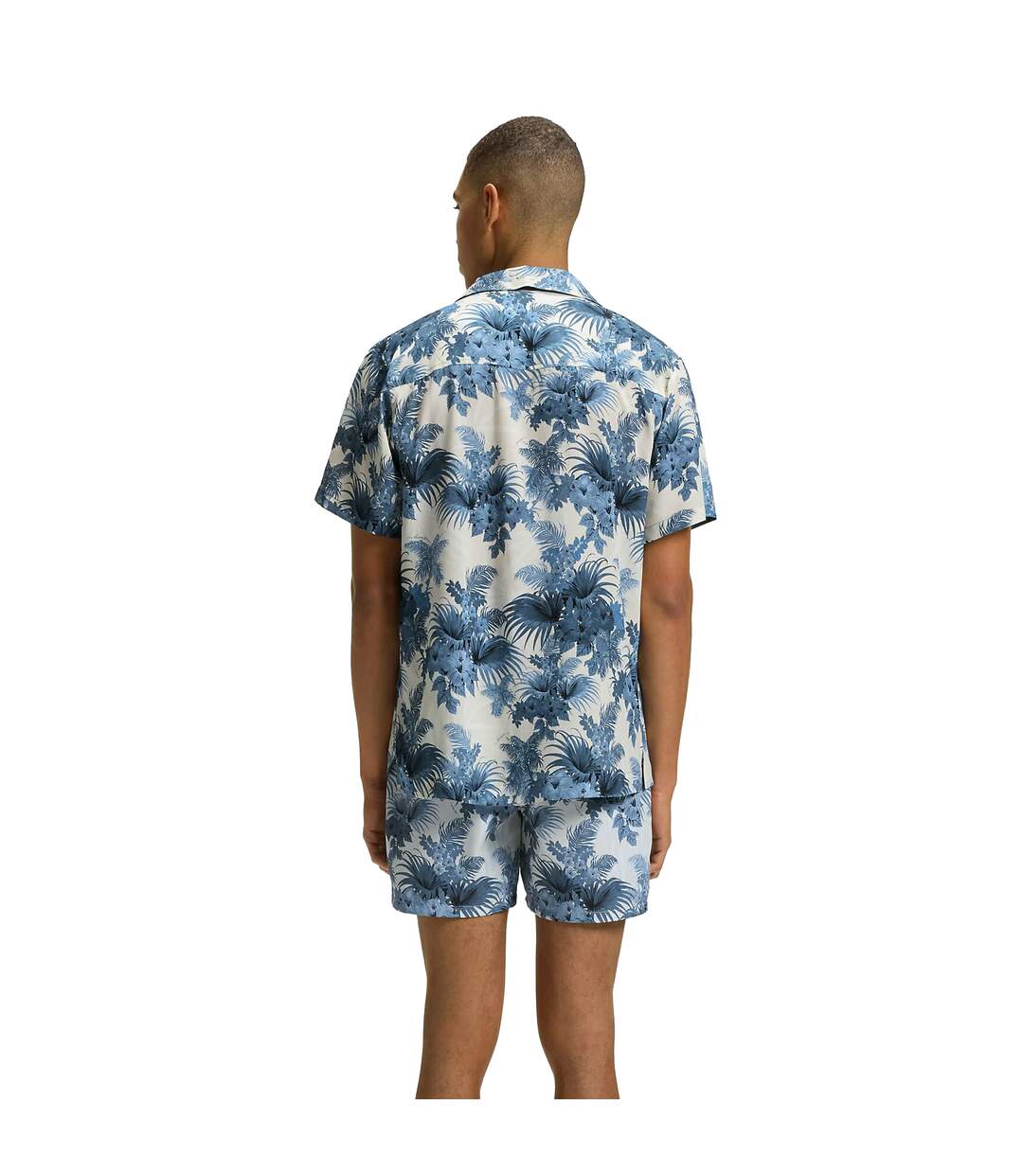 Chemise Manches Courtes Motif/style Floral Homme Bleu Boss-3