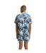 Chemise Manches Courtes Motif/style Floral Homme Bleu Boss-3