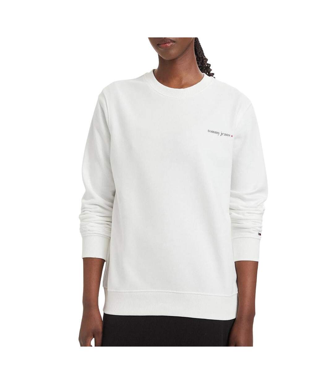 Sweat blanche femme tommy hilfiger dw0dw22829-1