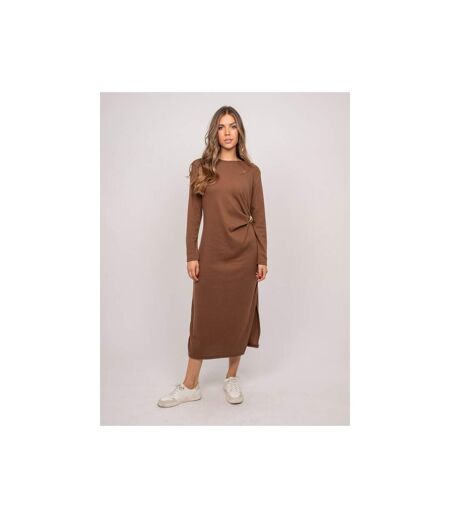 Robe longue maille douce drapé ILARISSE - Dona X Lisa