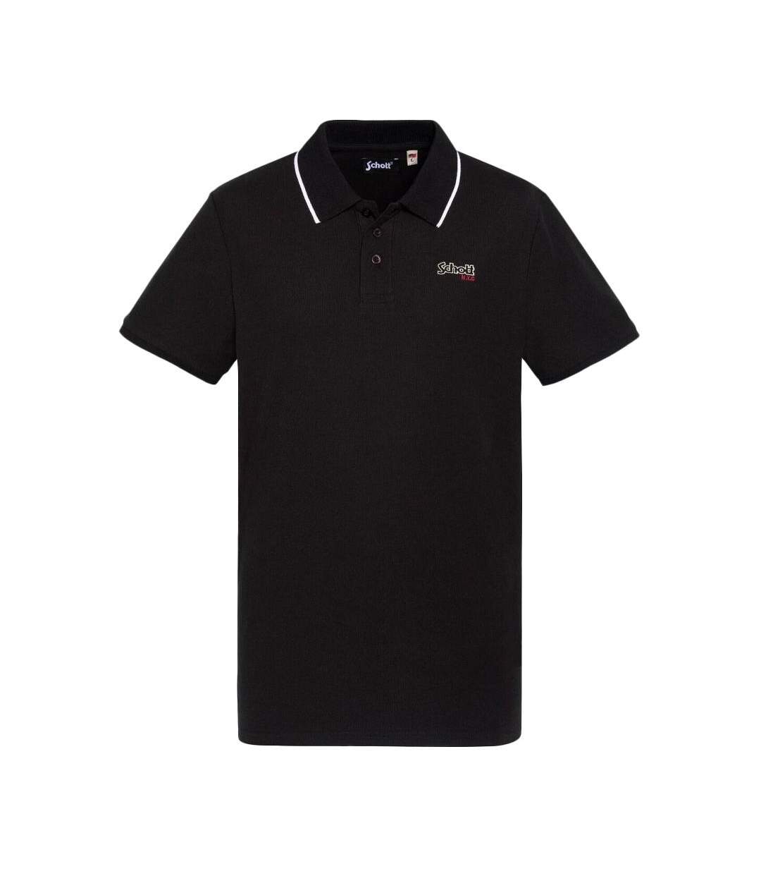 Polo Noir Homme Schott Pique Paul - L-1