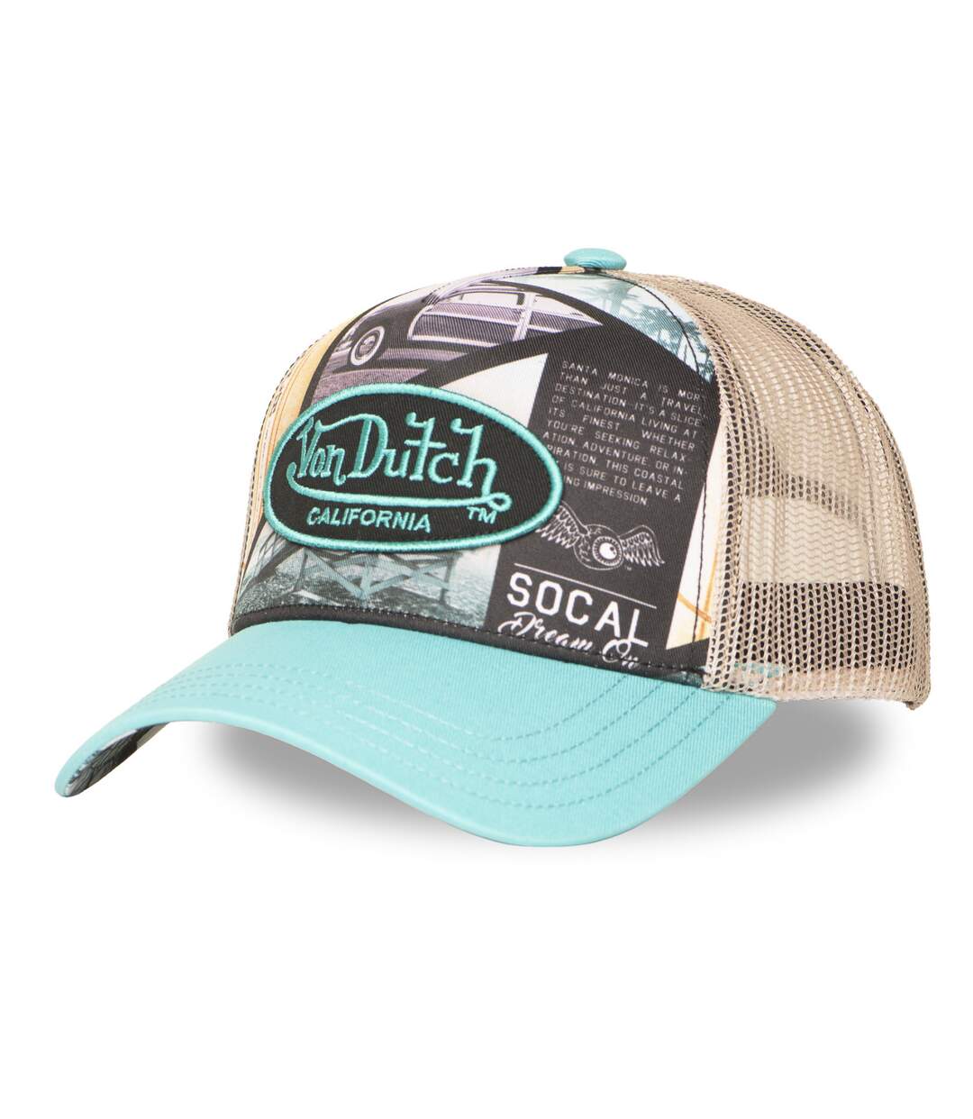 Casquette trucker avec filet et print en sublimation Subli Socal Vondutch-1