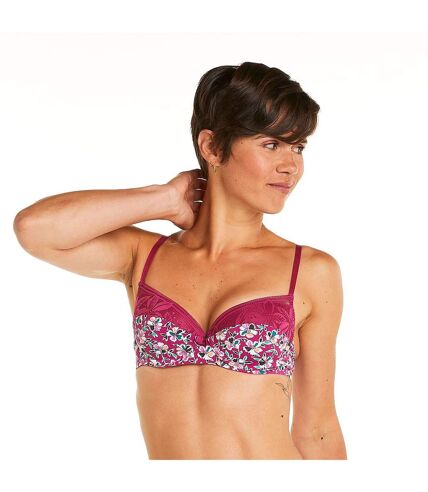 Soutien-gorge ampliforme coque moulée rose Paix