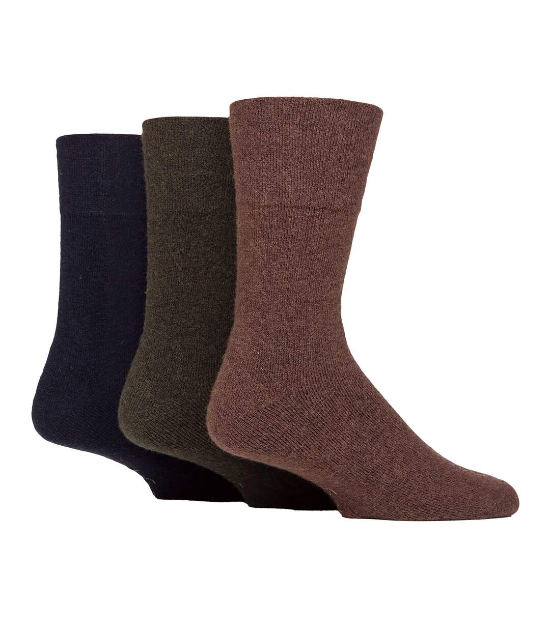 Gentle Grip- Lot De 3 Chaussettes Homme Laine Randonnée Chaudes Rembourrées-1
