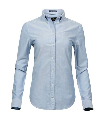 Womens/ladies perfect oxford shirt light blue Tee Jays