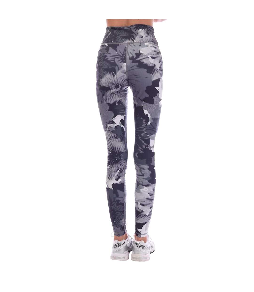 Legging Entraînement Style Floral Essentials Femme Gris Adidas-2