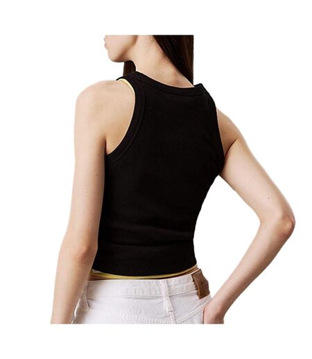 Débardeur noir femme calvin klein jeans monologo - l