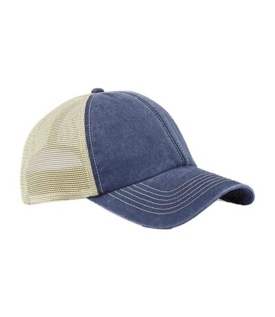 Casquette trucker bleu denim / beige gris Beechfield