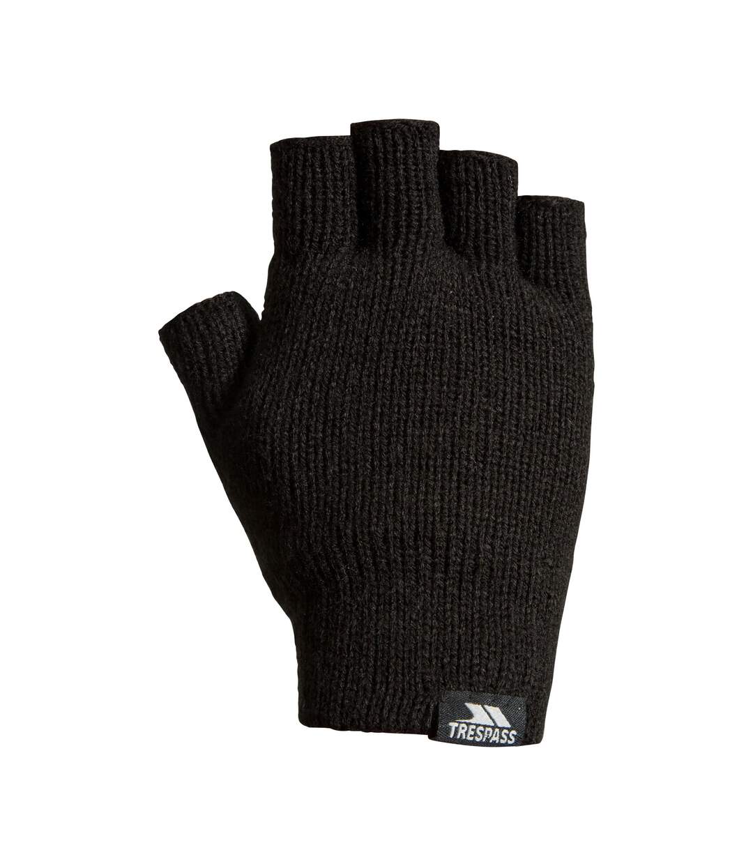 Unisex Adult Dita Knitted Thinsulate Fingerless Gloves Black Trespass-1