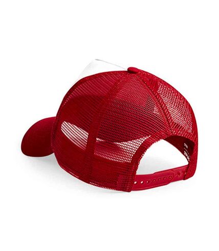 Casquette trucker adulte rouge classique / blanc Beechfield