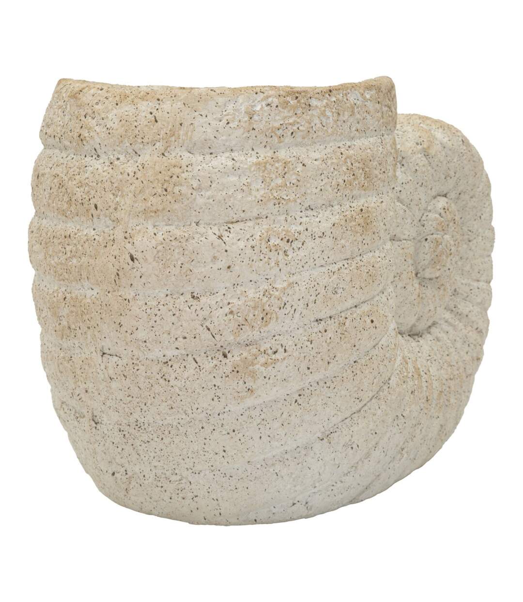Vase Design Effet Sable Shell 33cm Beige-3