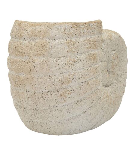 Vase Design Effet Sable Shell 33cm Beige