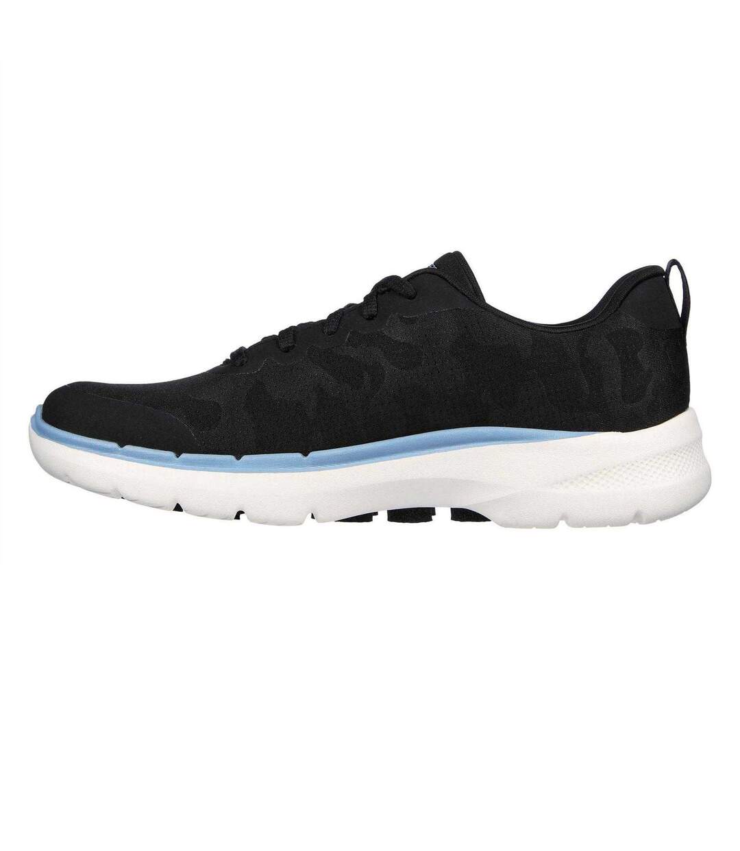 Womens/ladies Go Walk 6 Mesh Trainers Black Blue Skechers-2