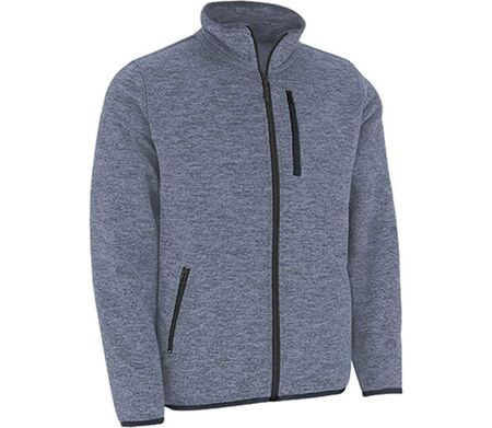 Veste tricot intérieur polaire - WATERFORD - gris fumé chiné