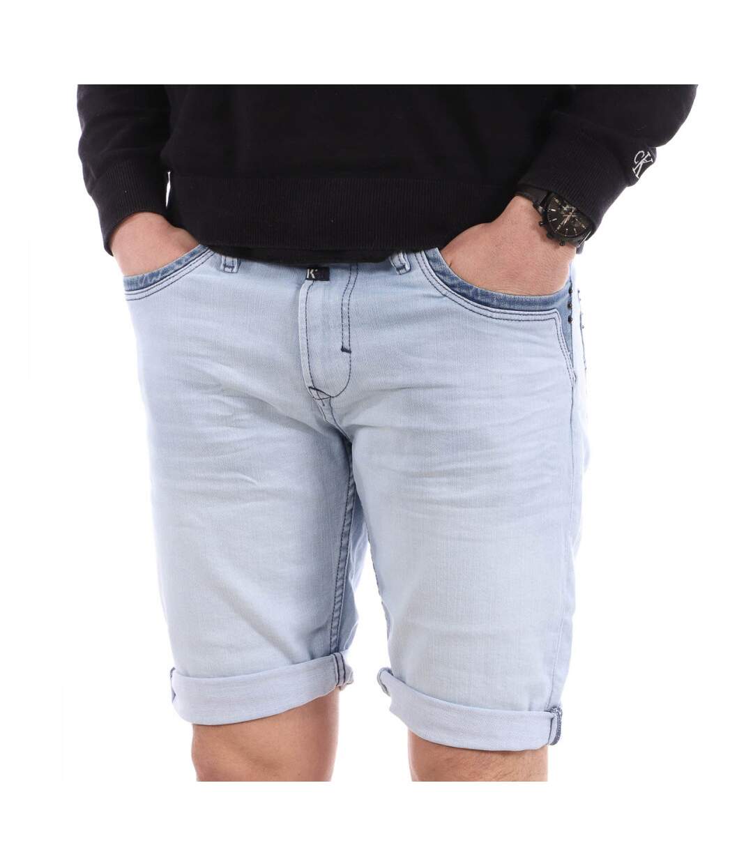 Short jean bleu clair homme Kaporal Man Shorts-1