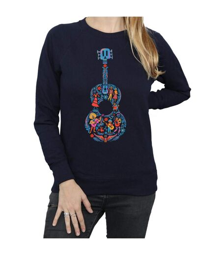 Disney Sweat-shirt à motif de guitare Coco Femmes/Dames (Bleu marine) - UTBI3540