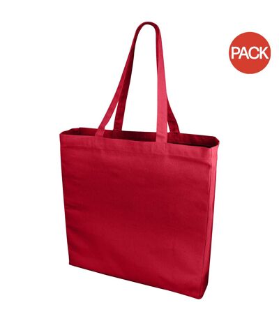 Lot de 2  Cabas en coton odessa mixte 38 x 8,5 x 41 cm rouge Bullet