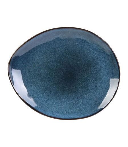 Assiette en grès bleu Au grès du temps 22 cm