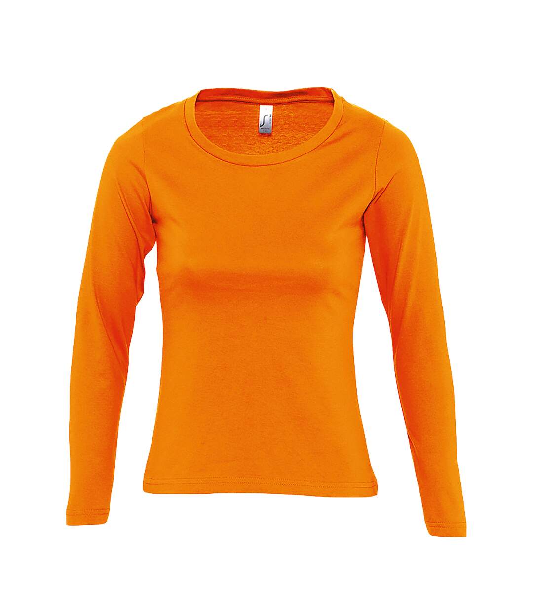 Majestic t-shirt à manches longues femme orange SOLS