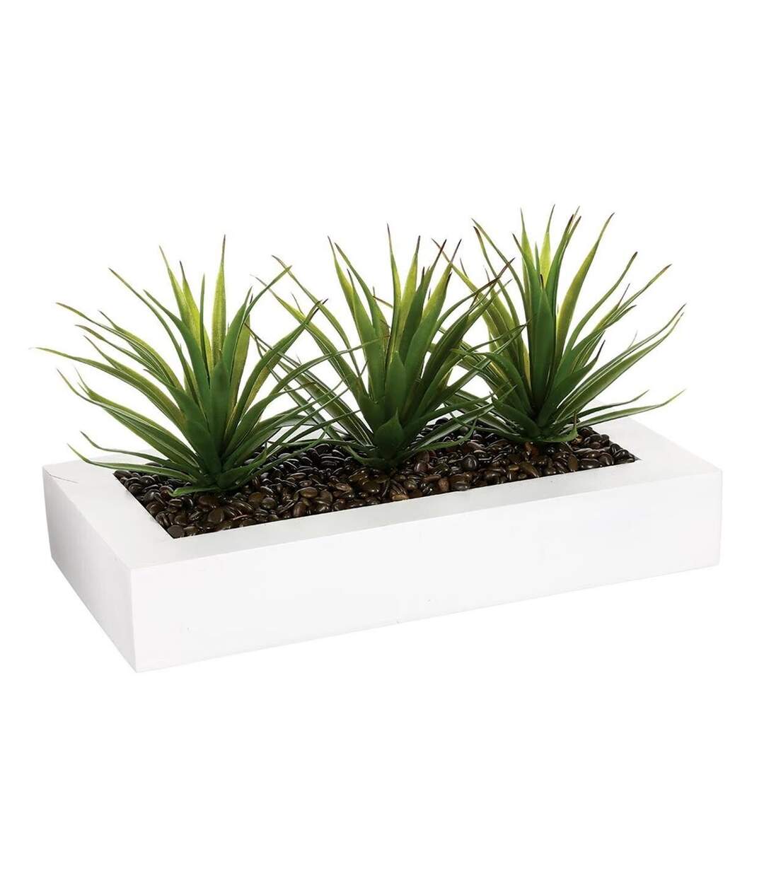 Centre de Table Aloe Vera Plant 31cm Blanc-1
