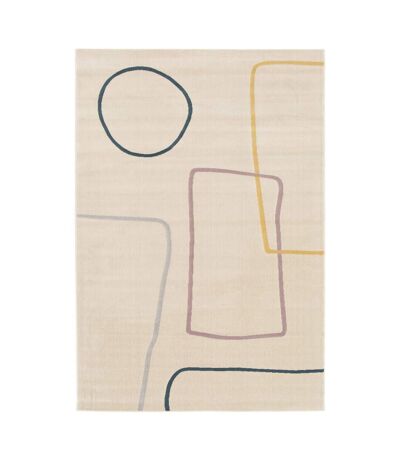 Tapis salon et chambre tissé motif abstrait FLARINE 5