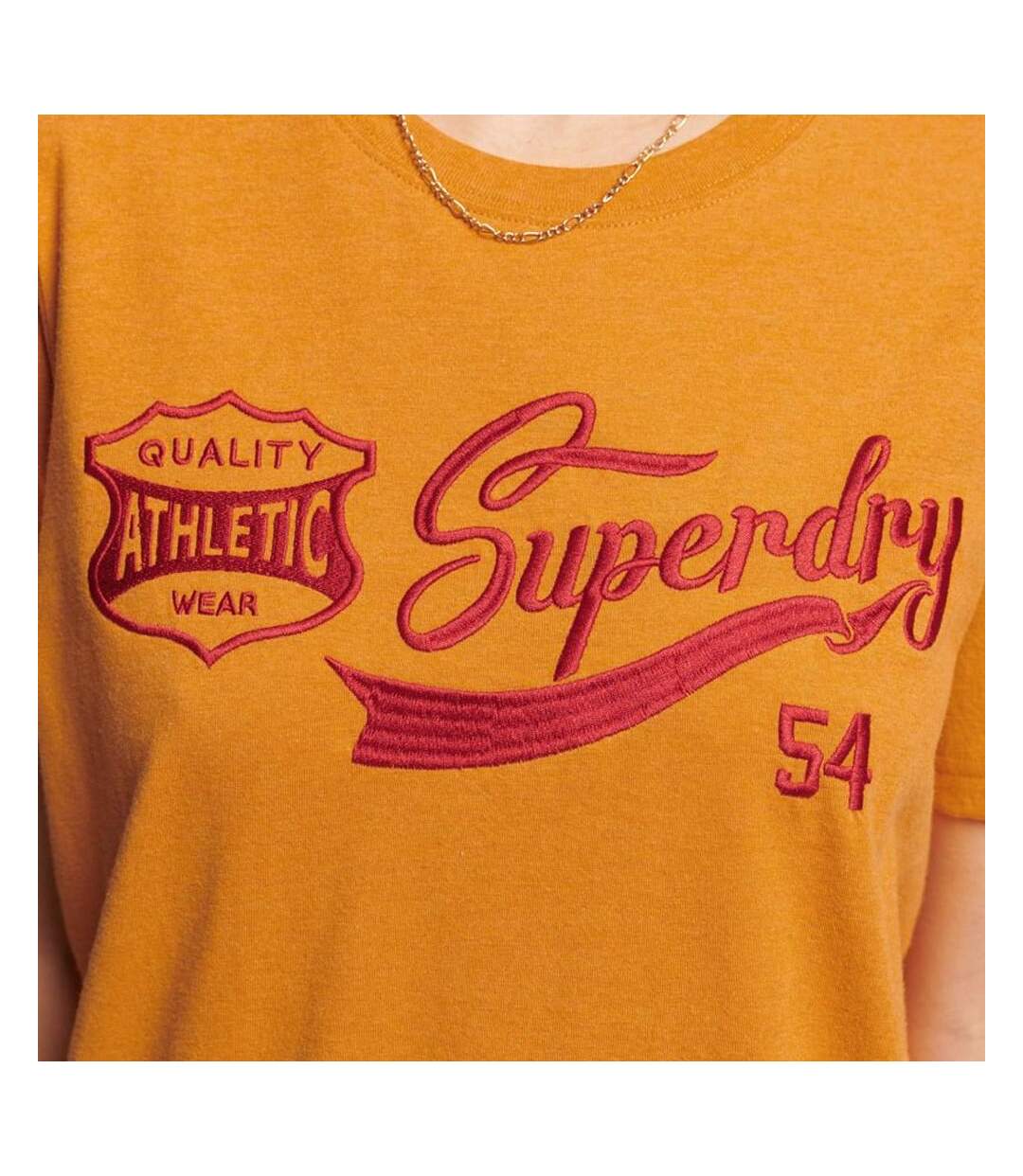 T-shirt Orange Femme Superdry Script Style Coll - 34-2