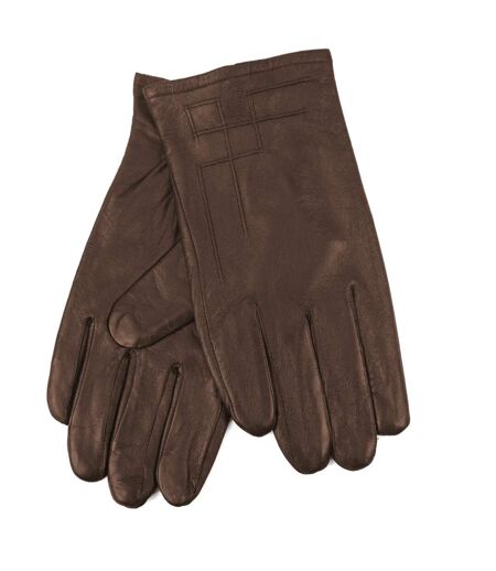 Unisex adult leather gloves brown Eastern Counties Leather