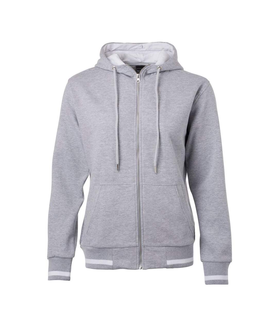 Veste sweat zippée à capuche - Femme - JN775 - gris clair