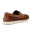 Mens Textured Leather Flat Boat Shoes Tan Dune London-2