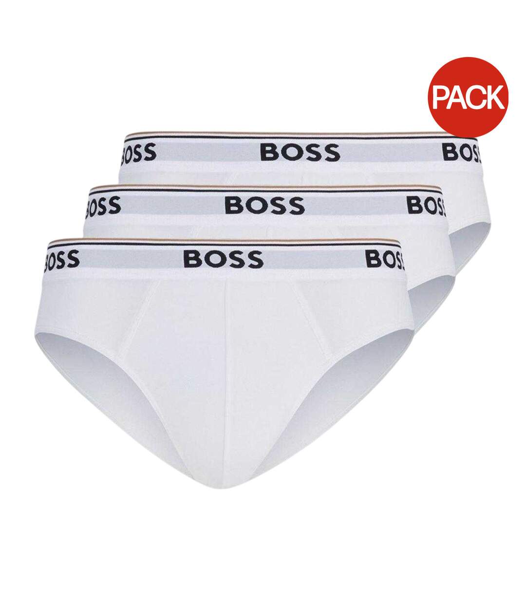 Lot De 3  Slips Homme Blanc Boss-2