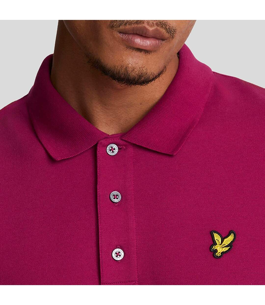 Polo Uni Homme Bordeaux Lyle & Scott-4