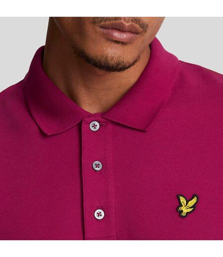 Polo Uni Homme Bordeaux Lyle & Scott