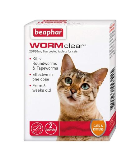 Wormclear cat treatment 2 tablets may vary Beaphar