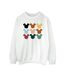Disney Sweatshirt carré à tête de Mickey Mouse Femme/Ladies (Blanc) - UTBI29085-1