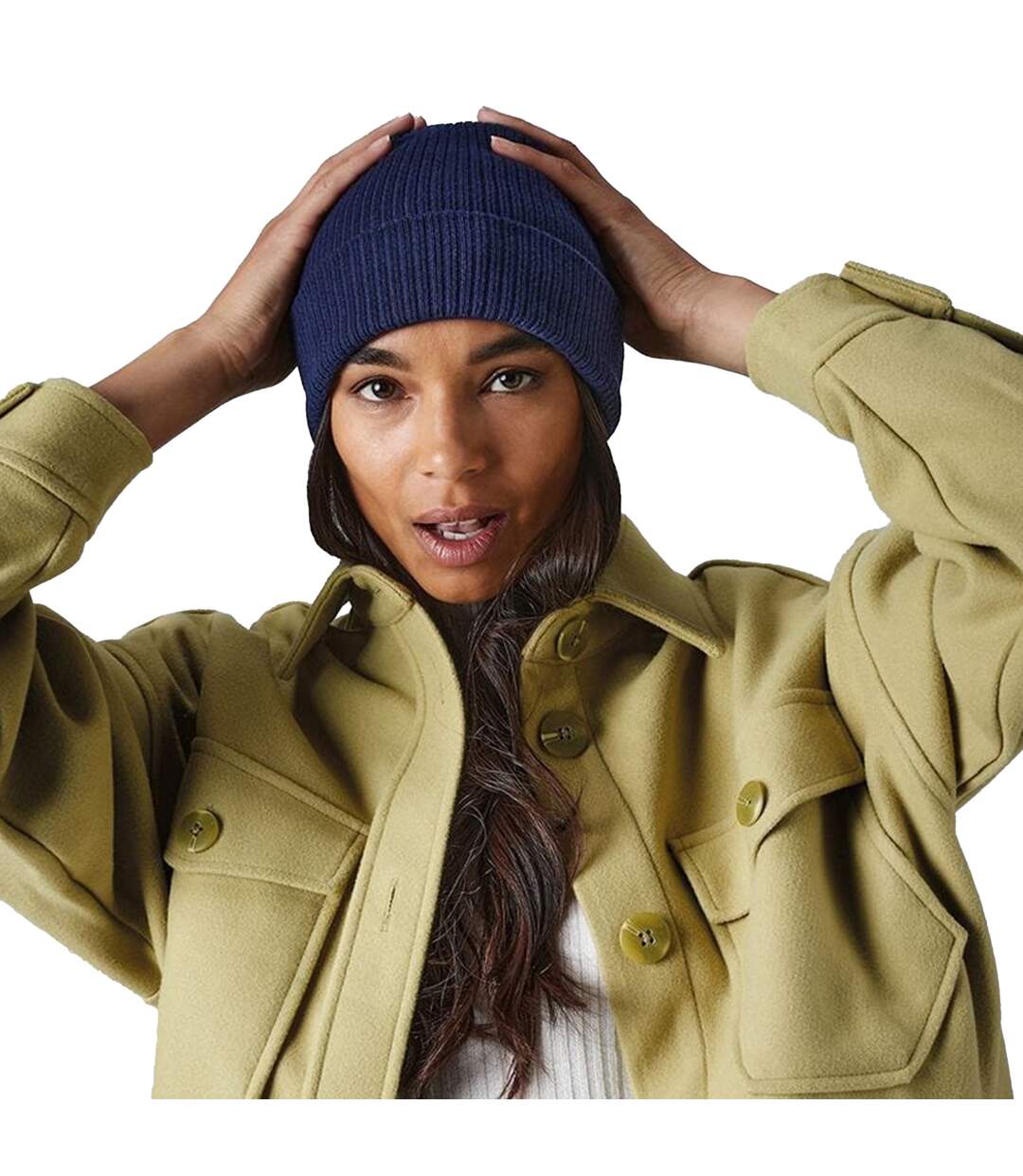 Beechfield Organic Cotton Beanie (Oxford Navy) - UTRW7085-3