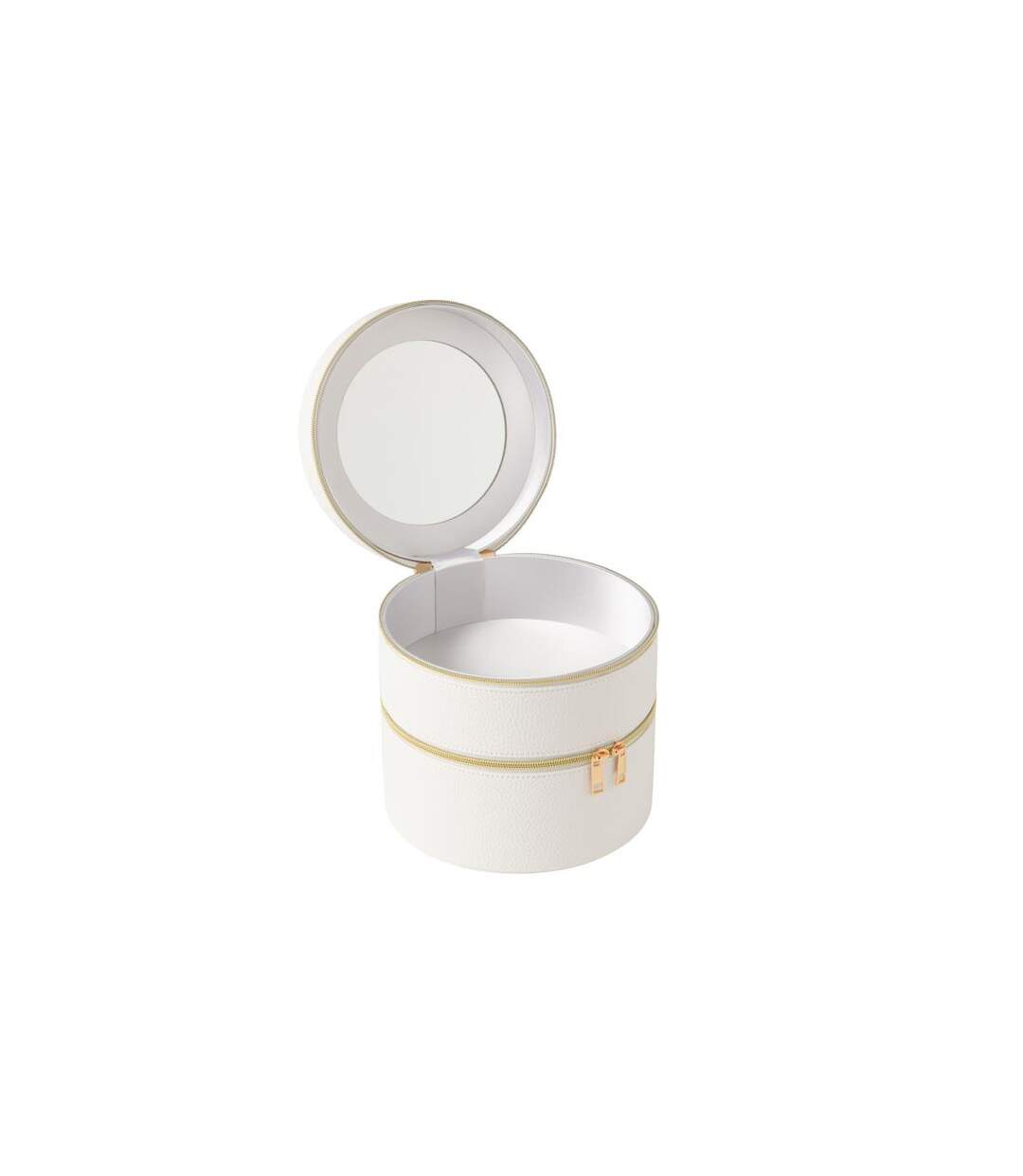 Boîte Ronde Pour Cosmétiques Ericka 19cm Blanc-2