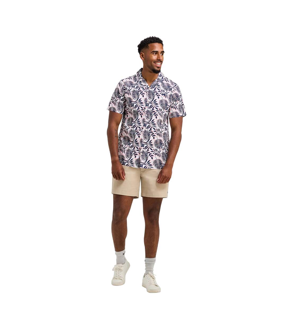 Mens fern short-sleeved shirt navy Raging Bull-3