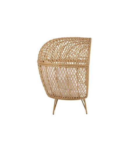 Fauteuil Lounge avec Coussins Eva 146cm Beige
