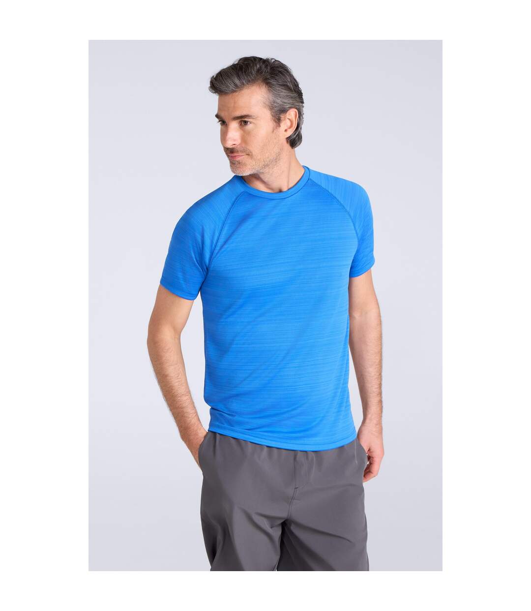 T-shirt Motif/style À Rayures Adulte Bleu Vif Mountain Warehouse-1
