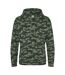 Sweat-shirt à capuche camo homme - JH014 - vert camouflage