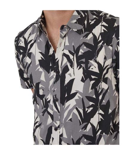 Chemise Motif/style Imprimé Feuille Homme Noir Threadbare