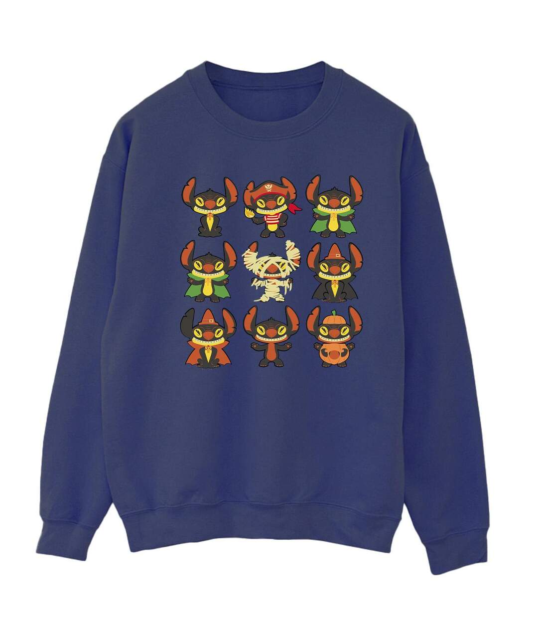 Disney Sweatshirt Womens/Ladies Lilo & Stitch Halloween Costumes (Bleu marine) - UTBI23018-1
