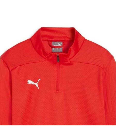 Mens Training Quarter Zip Track Top Red Puma